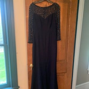 Monique Lhuillier navy gown
